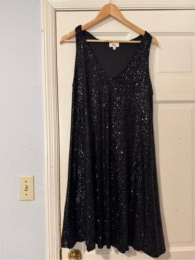 Love Black Sequin Mini Dress